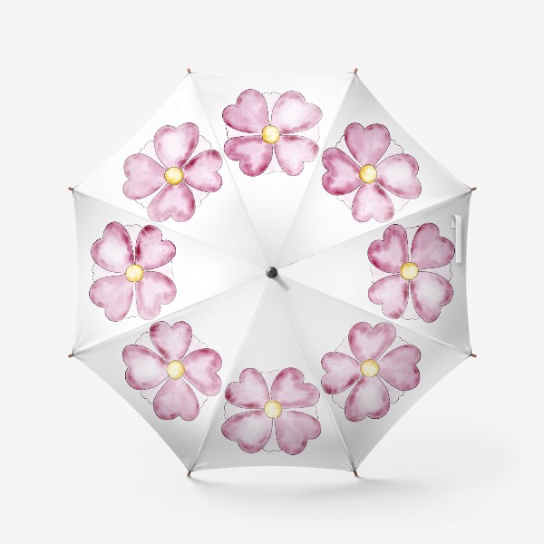 Зонт &laquo;Цветок. Лепестки в виде сердца. От сердца.&raquo;