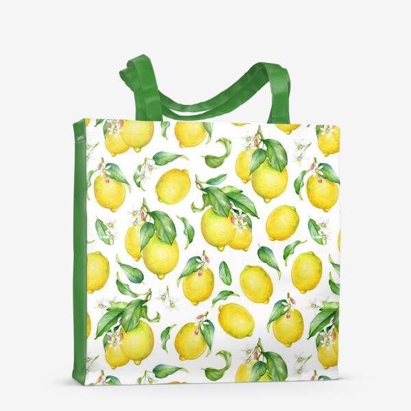 Сумка-шоппер «Паттерн с лимонами светлый»