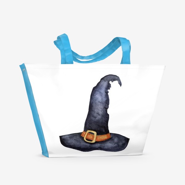 Пляжная сумка «Акварель. Шляпа ведьмы, Распределяющая остроконечная шляпа, »