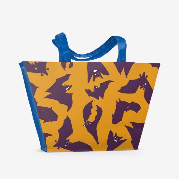 Пляжная сумка «Милые летучие мыши. Хэллуин»