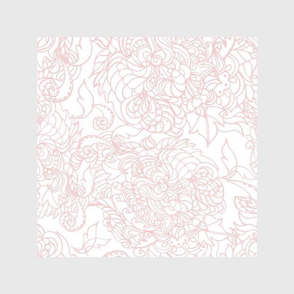 Скатерть «Розовый узор на белом фоне»