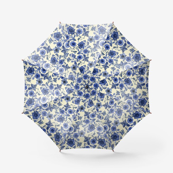 Зонт «голубые цветы»