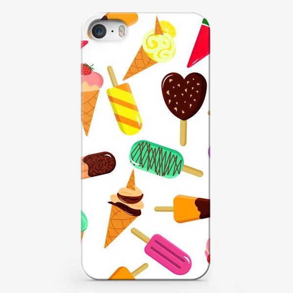 Чехол iPhone «Мороженое. паттерн.»