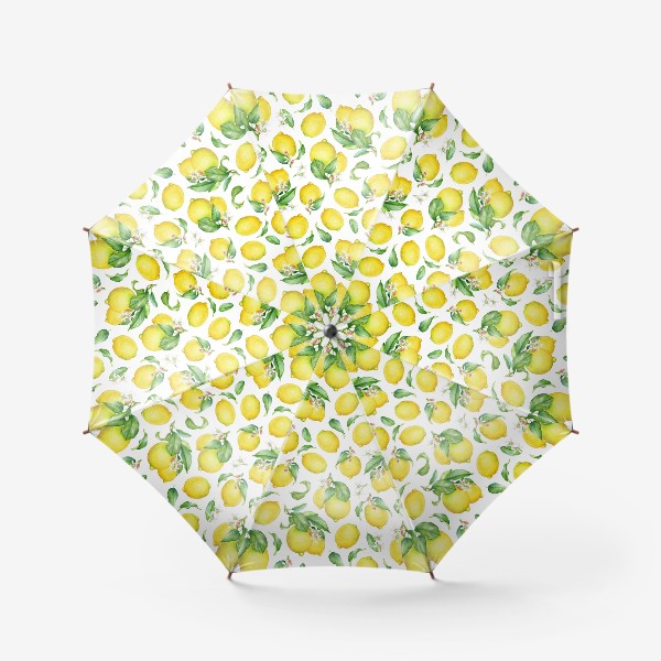 Зонт «Паттерн с лимонами светлый»