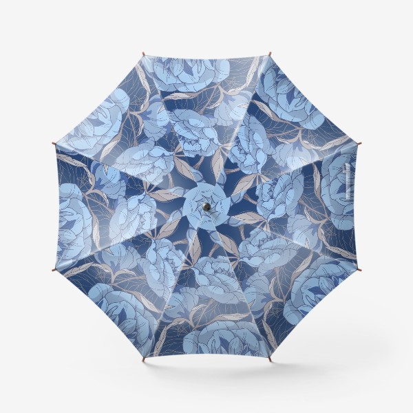 Зонт «Голубые пионы»