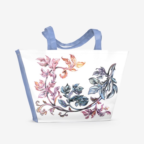 Пляжная сумка «Узорные листья»