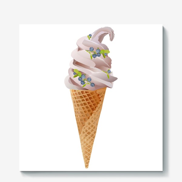 Холст «Мороженое в конусе.»
