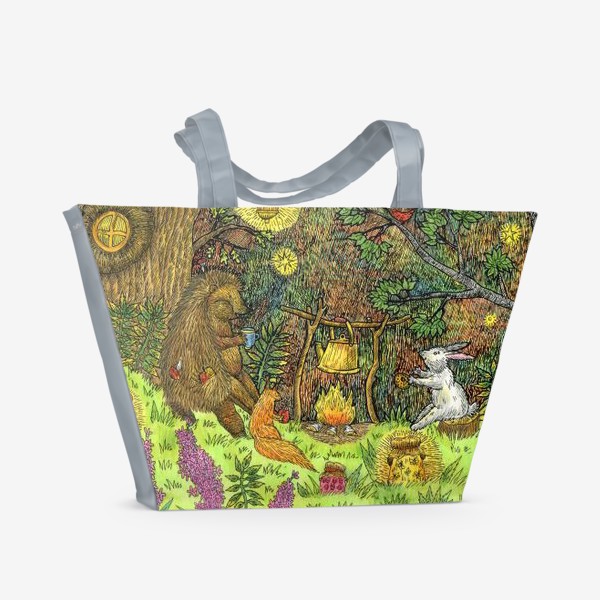 Пляжная сумка «Привал в лесу»