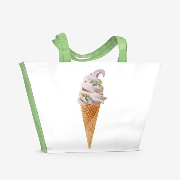 Пляжная сумка «Мороженое в конусе.»