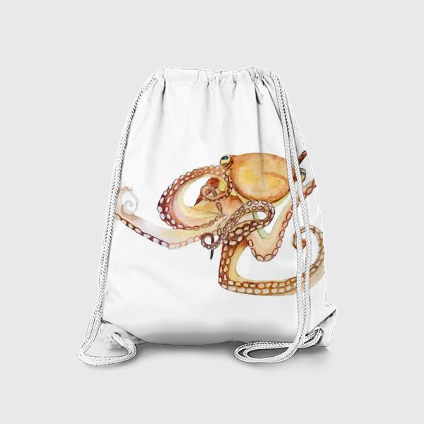 Рюкзак «Акварель милый осьминог»