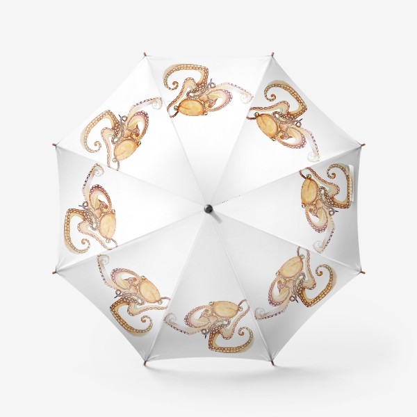 Зонт «Акварель милый осьминог»