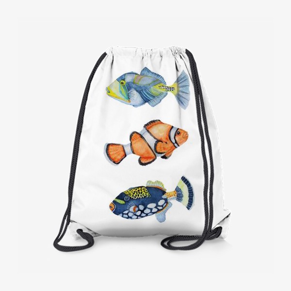 Рюкзак «Акварель красивые рыбки»