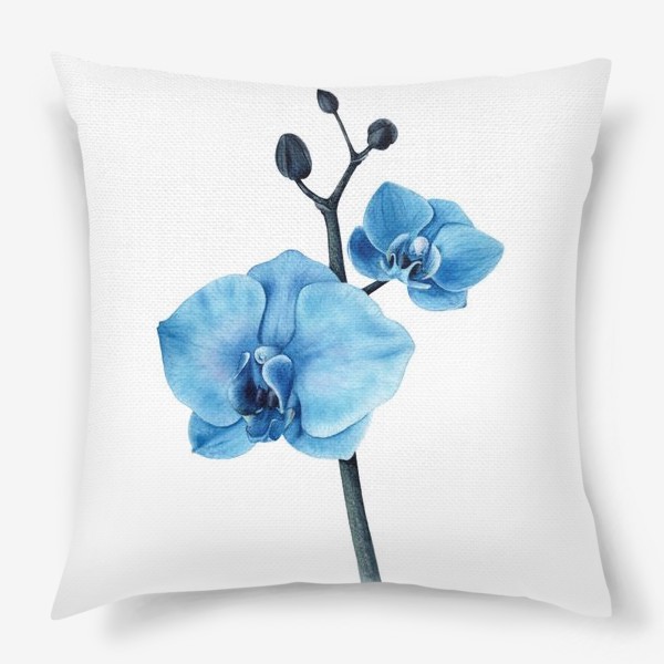Подушка «Голубая орхидея фаленопсис»