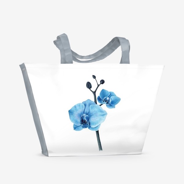 Пляжная сумка «Голубая орхидея фаленопсис»