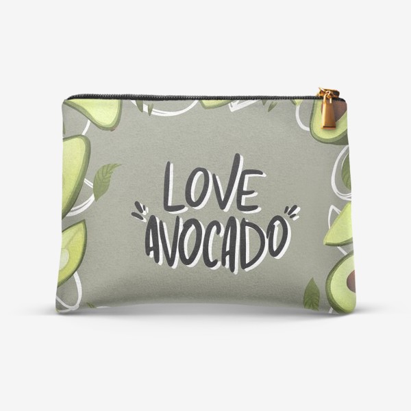 Косметичка «Люблю авокадо надпись»