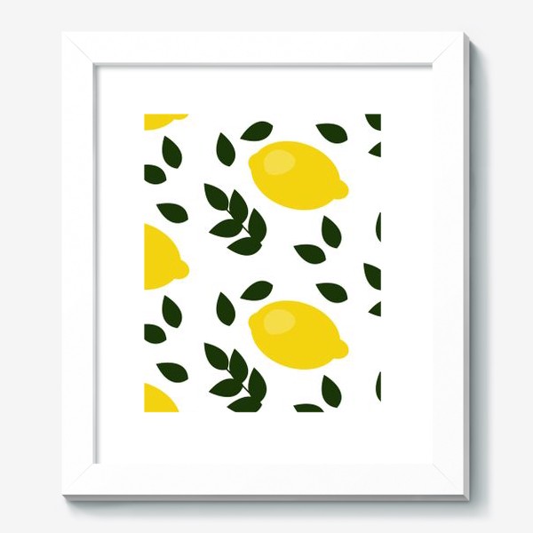 Картина «паттерн лимоны с листьями»