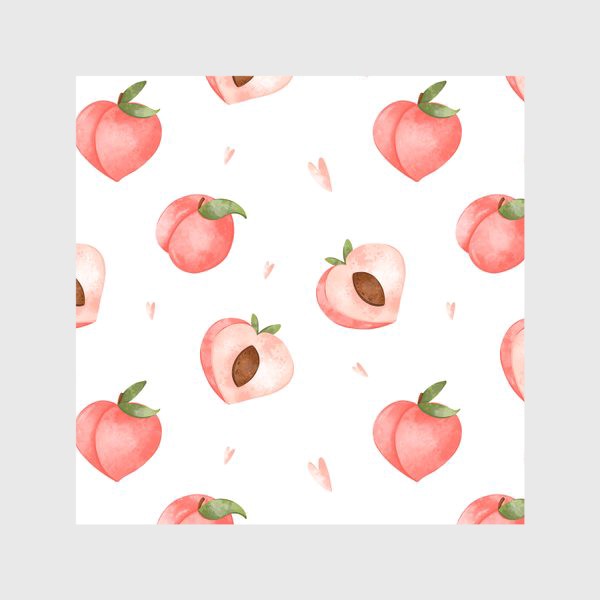 Скатерть «Паттерн розовые сладкие милые персик и сердце»