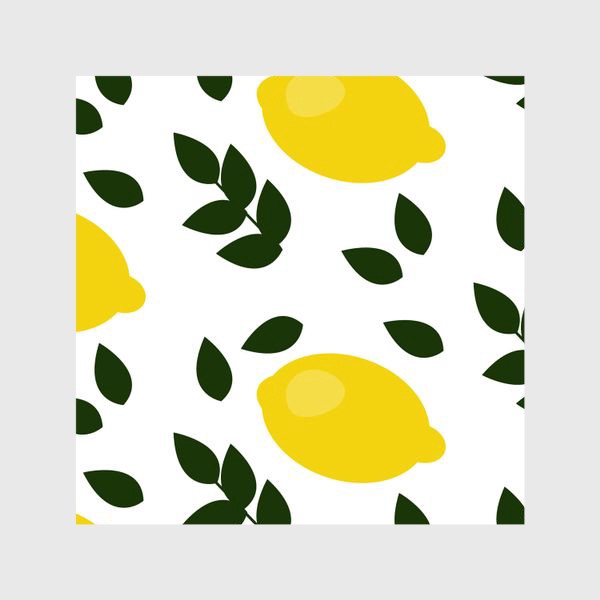 Шторы «паттерн лимоны с листьями»