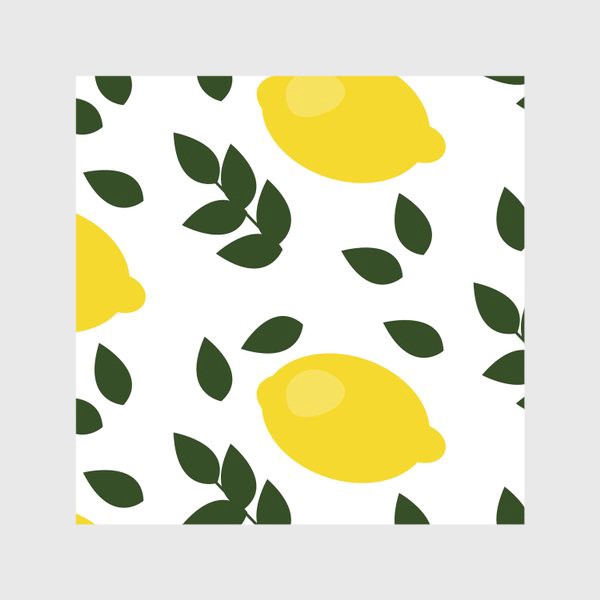Скатерть «паттерн лимоны с листьями»