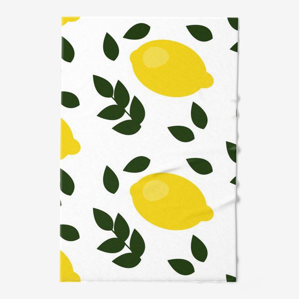 Полотенце «паттерн лимоны с листьями»