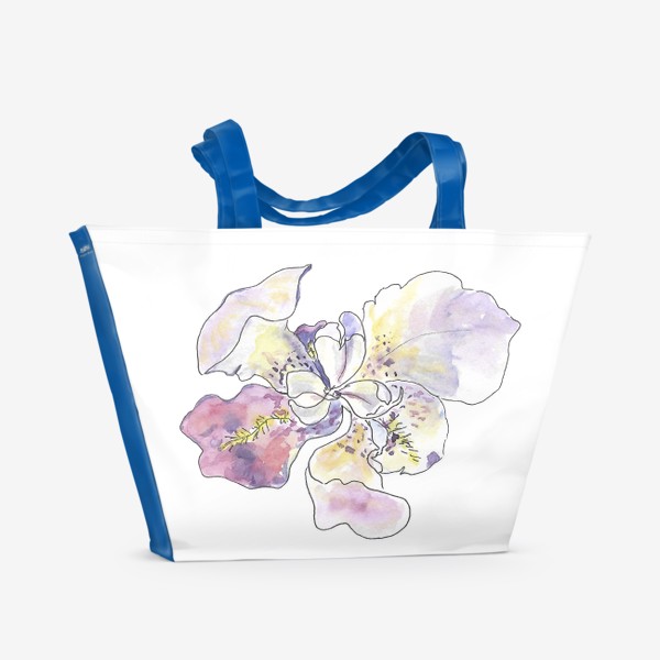 Пляжная сумка «Цветочное настроение. Ирис во всей красе.»