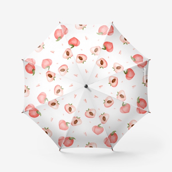 Зонт «Паттерн розовые сладкие милые персик и сердце»