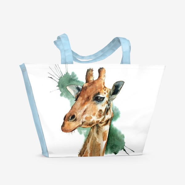 Пляжная сумка &laquo;портрет жирафа&raquo;