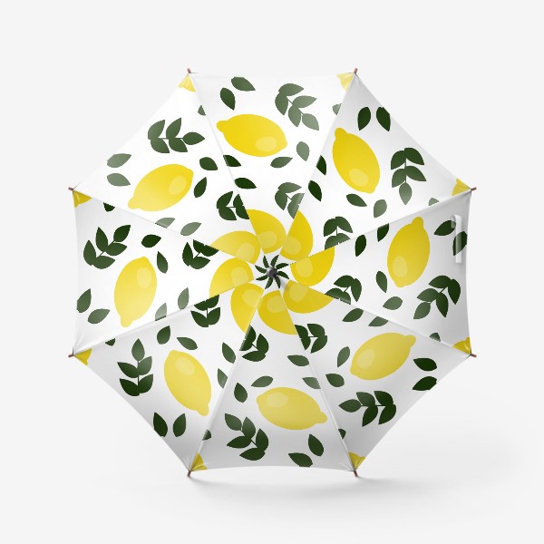 Зонт &laquo;паттерн лимоны с листьями&raquo;