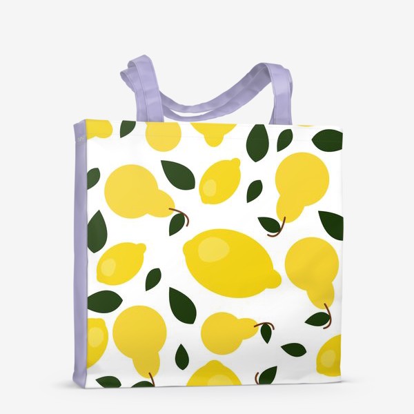 Сумка-шоппер «паттерн лимон и груши»