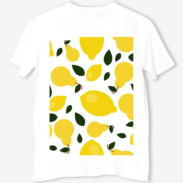 Футболка «паттерн лимон и груши»