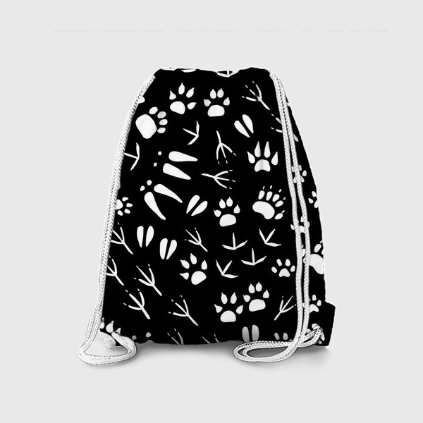 Рюкзак «Белые следы животных»
