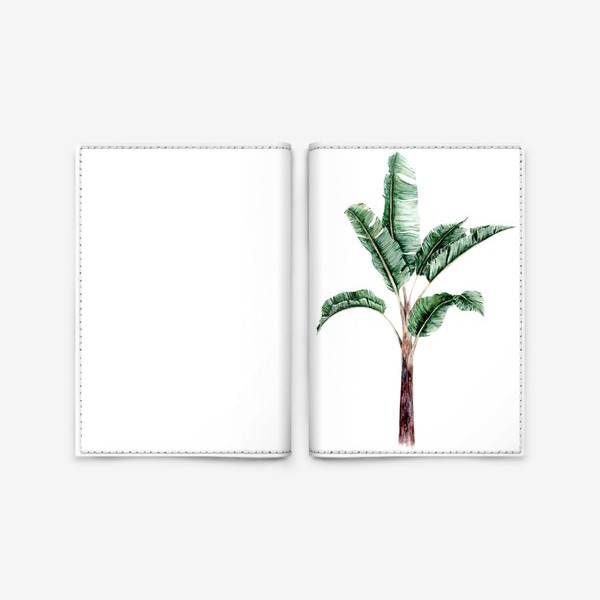 Обложка для паспорта «Тропики банановое дерево»