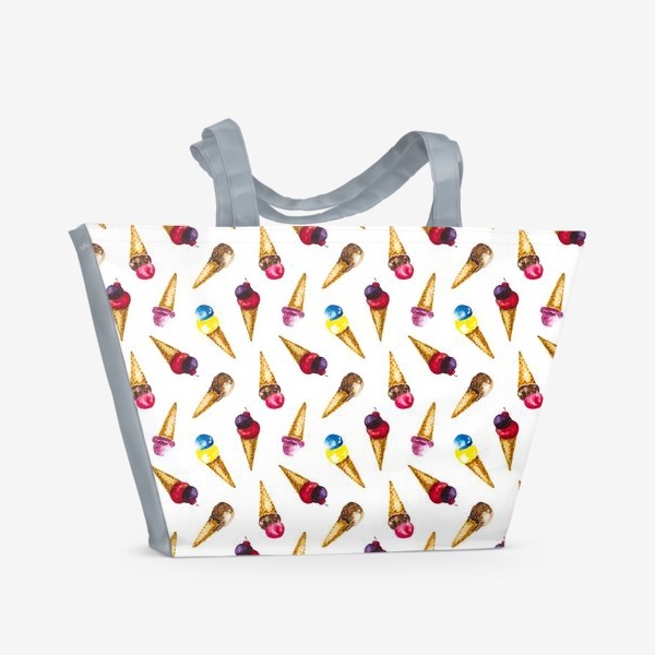 Пляжная сумка «Фруктовое мороженое коллаж»