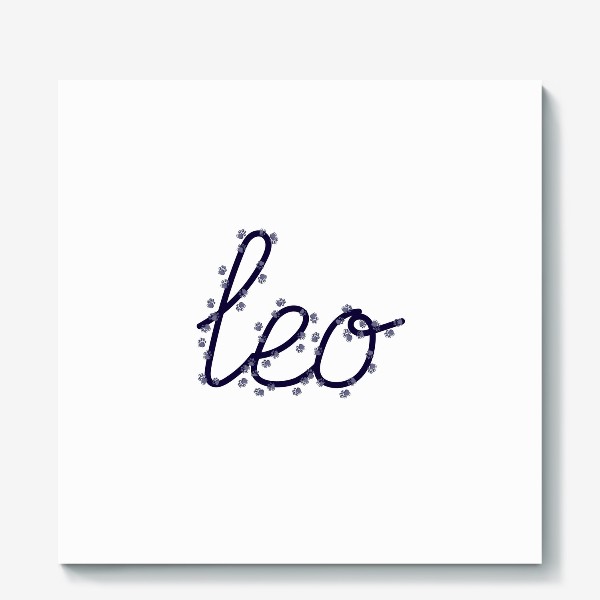 Холст «Надпись Лев Лео Леттеринг Подарок для Льва»