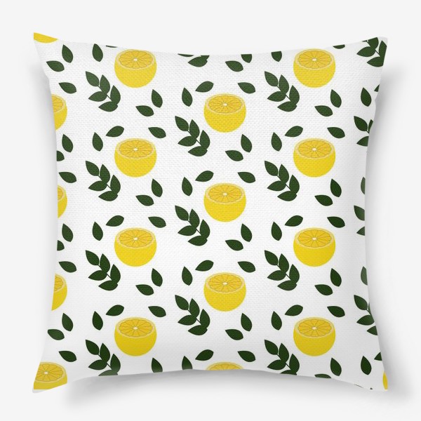 Подушка «паттерн половинки лимона»