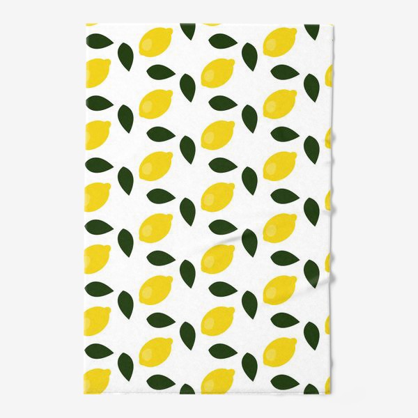 Полотенце «паттерн с лимонами и листьями»