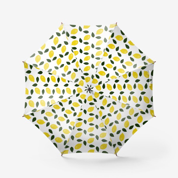 Зонт «паттерн с лимонами и листьями»