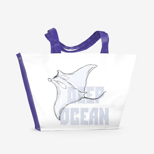 Пляжная сумка «Электрический скат. Глубокий океан»