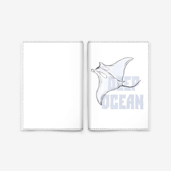 Обложка для паспорта «Электрический скат. Глубокий океан»