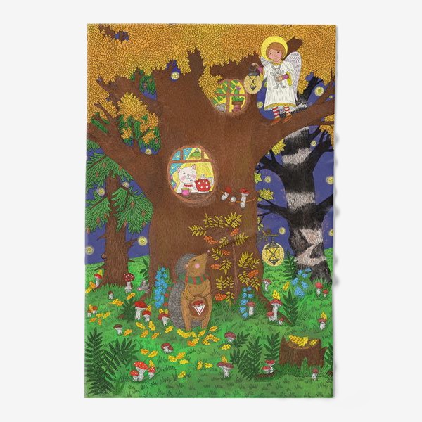 Полотенце «Маленький ежик в сказочном лесу»