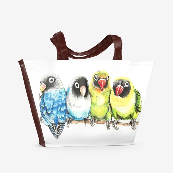Пляжная сумка «Попугайчики»