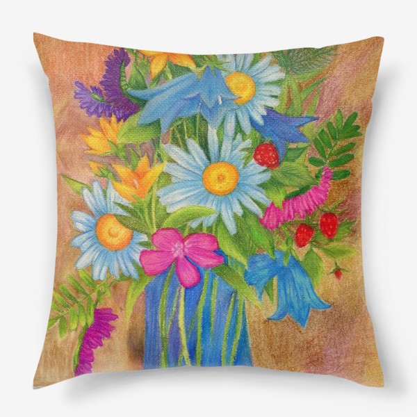 Подушка «Букет полевых цветов»