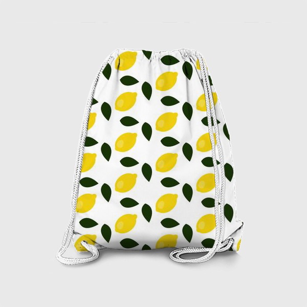 Рюкзак «паттерн с лимонами и листьями»