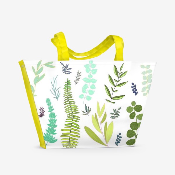 Пляжная сумка «Ботаника: листья»