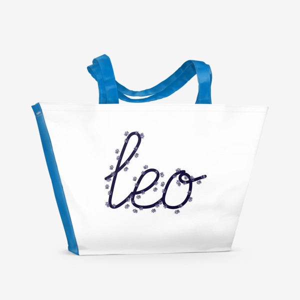 Пляжная сумка «Надпись Лев Лео Леттеринг Подарок для Льва»