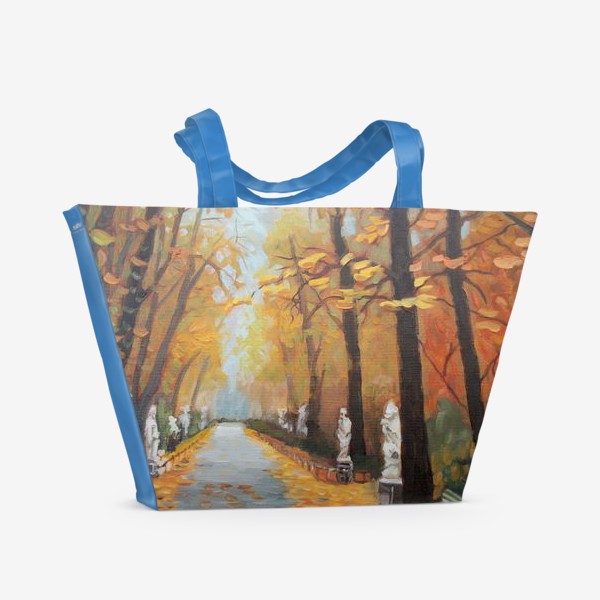 Пляжная сумка «Летний сад осенью»