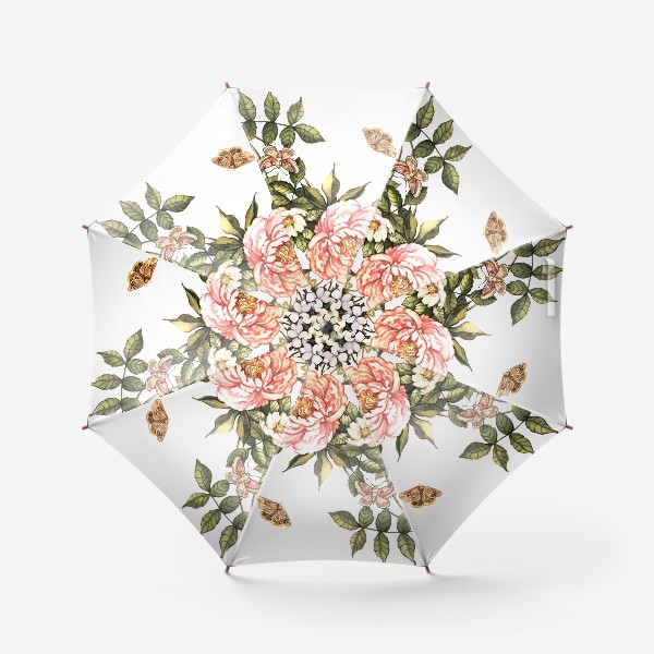 Зонт «Винтажные акварельные цветы»