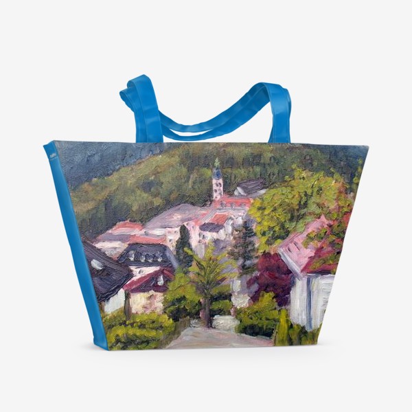 Пляжная сумка «Весна в Баден-Бадене, перед дождем»