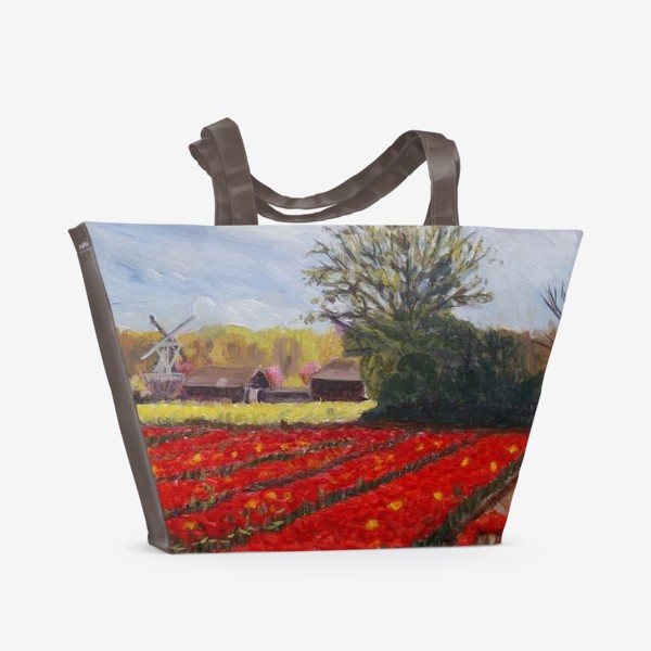 Пляжная сумка «Тюльпановая весна»
