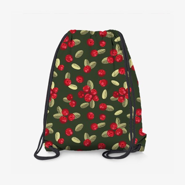 Рюкзак «Брусника, ягодный паттерн»